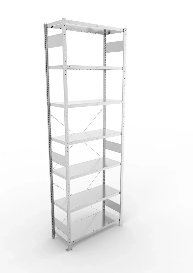 Fachbodenregal META Clip Grundregal – 230 kg Fachlast