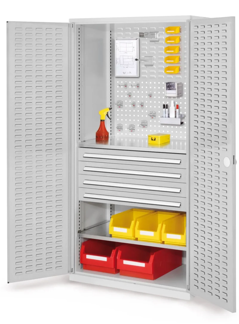 Schubladenschrank Rasterplan von Kappes | Modell 23 | RAL 7035