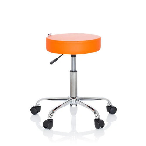 B-Ware hjh OFFICE Operator II Arbeitsstuhl Hocker Drehstuhl orange 360°
