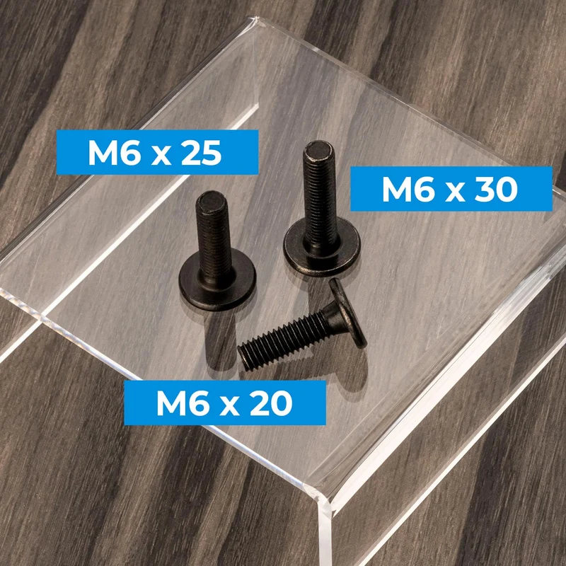10x Flachkopfschrauben M6 Schwarz verzinkt