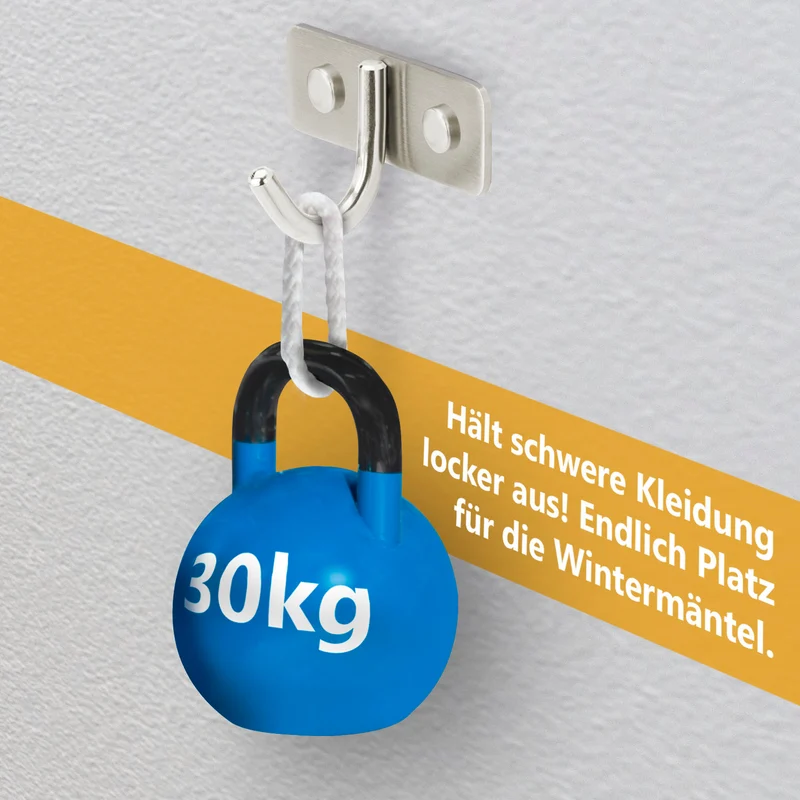 Garderobenleiste Wandhaken aus Edelstahl 1/4/6/8/10 Haken GRETA