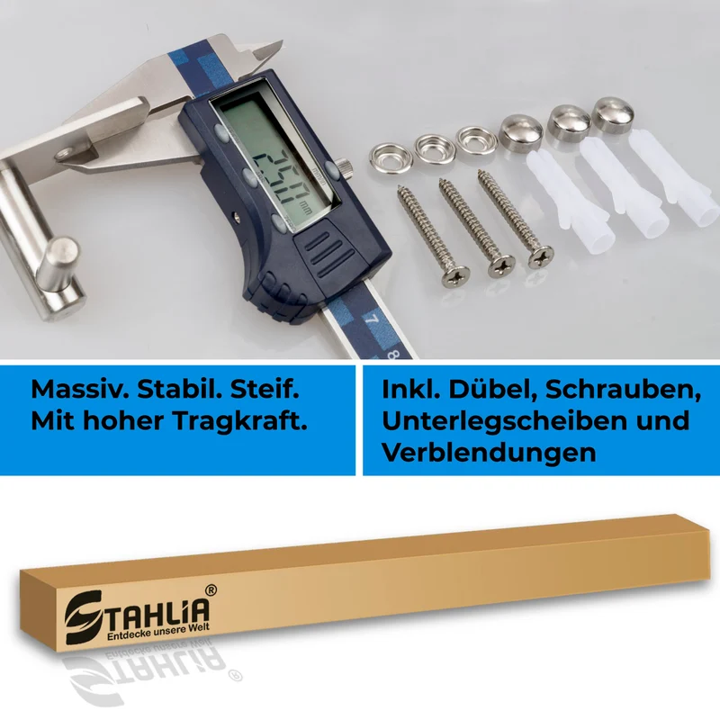 Garderobenleiste Wandhaken aus Edelstahl 1/4/6/8/10 Haken GRETA