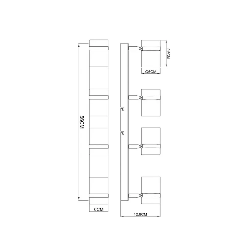 B-Ware Lucide Deckenstrahler UPTON GU10 4-flammig LED Strahler schwarz Rauchglas