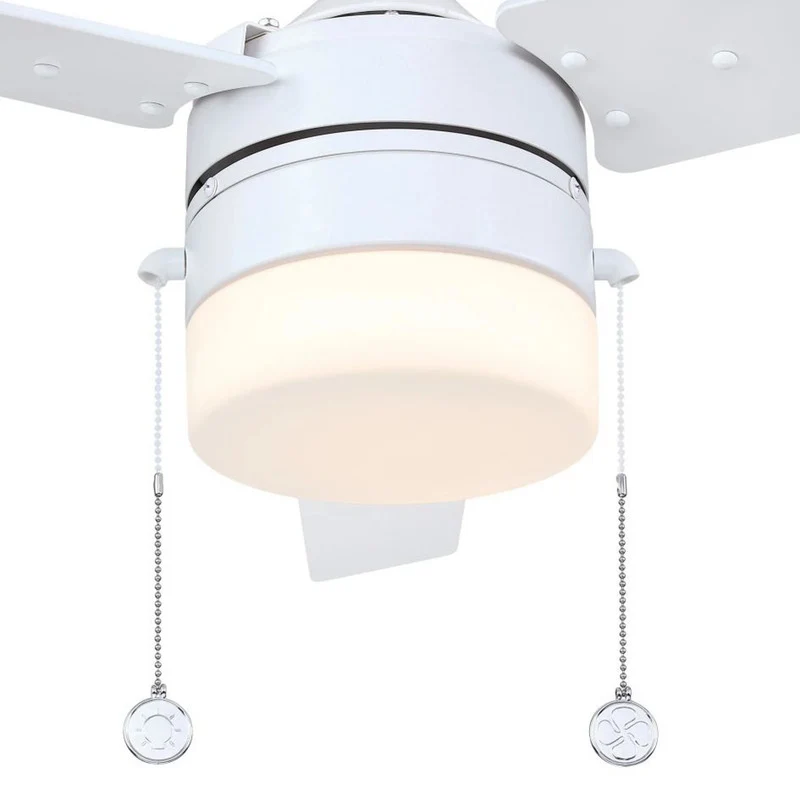 B-Ware Westinghouse Deckenventilator Licht weiß matt birke IP44 132cm 60W E27 Leuchte