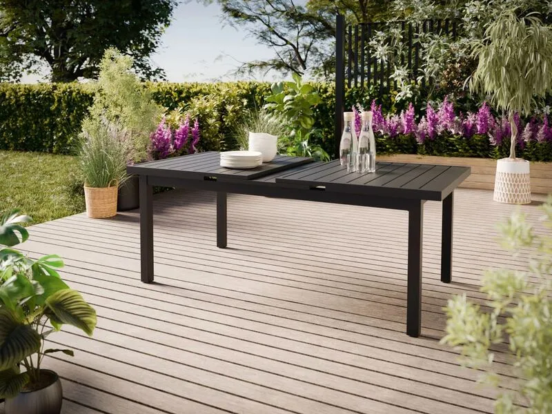 B-Ware Gartentisch Outdoor Tisch Grovedale ausziehbar 240cm x 100cm anthrazit für 8