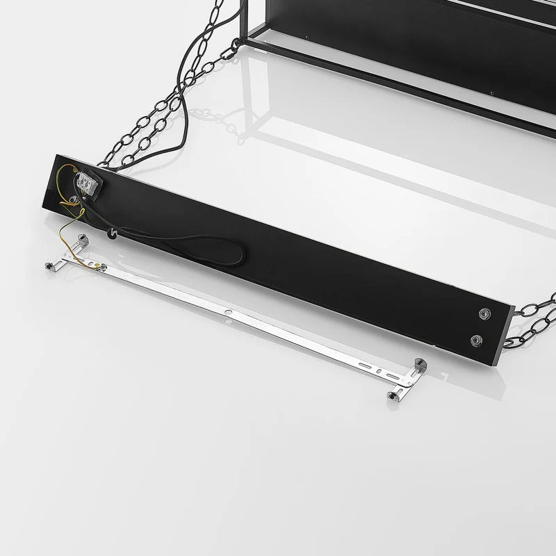 B-Ware Lindby Hängelampe Hängeleuchte Kirista LED Pendelleuchte dimmbar schwarz 100cm