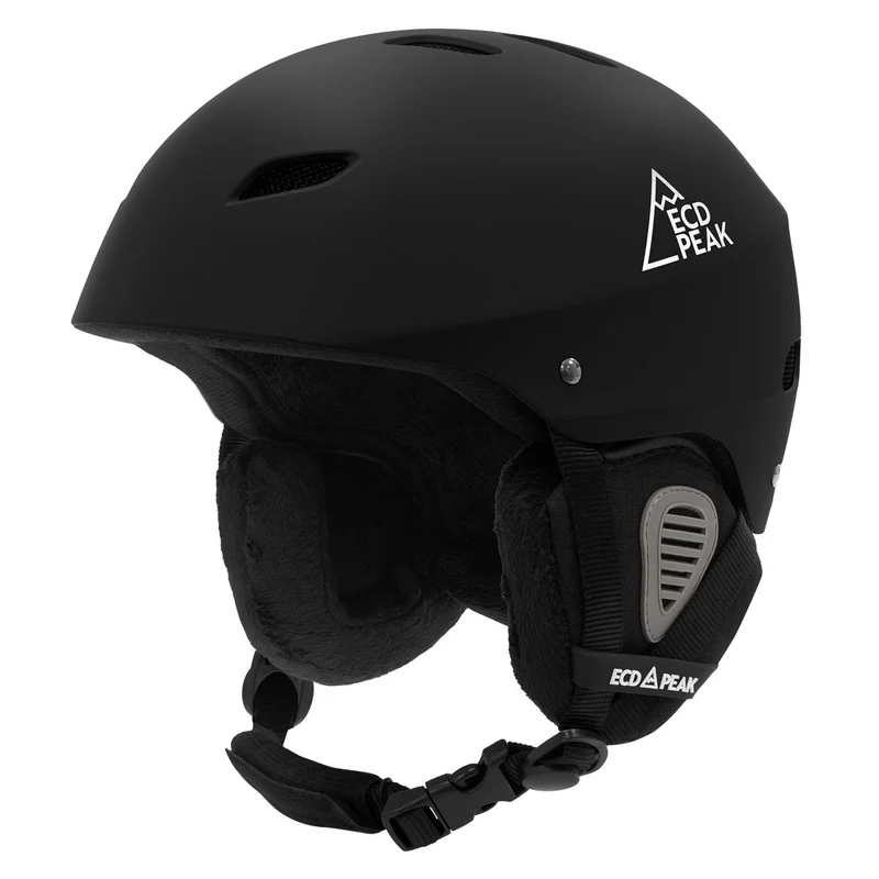 ECD Germany | Skihelm für Herren und Damen M (55-58 cm) Schwarz Snowboardhelm mit Belüftungssystem & Skibrillenhalter, optimaler Schutz & Tragekomfort