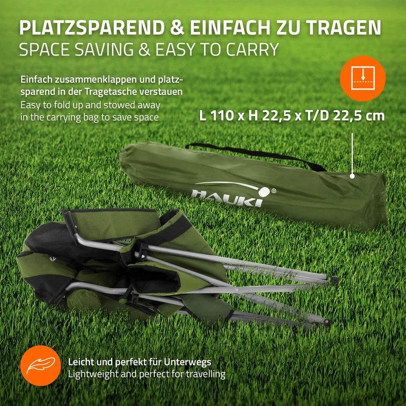 Camping Set 3-teilig mit Klapptisch Braun und 2 Campingstühlen Khaki HAUKI