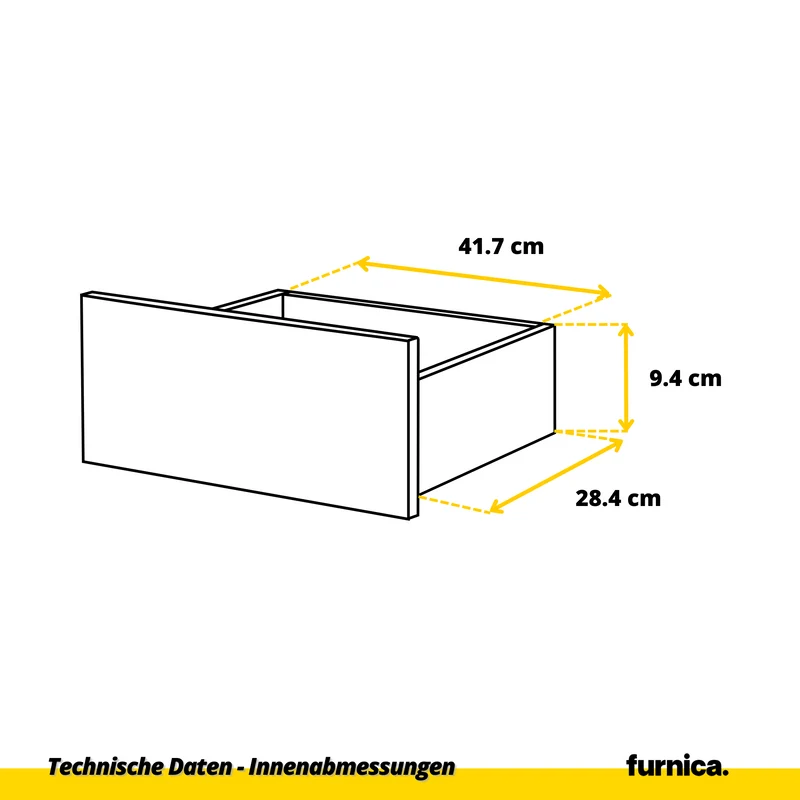GABRIEL - Kommode / Sideboard mit 6 Schubladen - Wotan Eiche H71cm B100cm T33cm