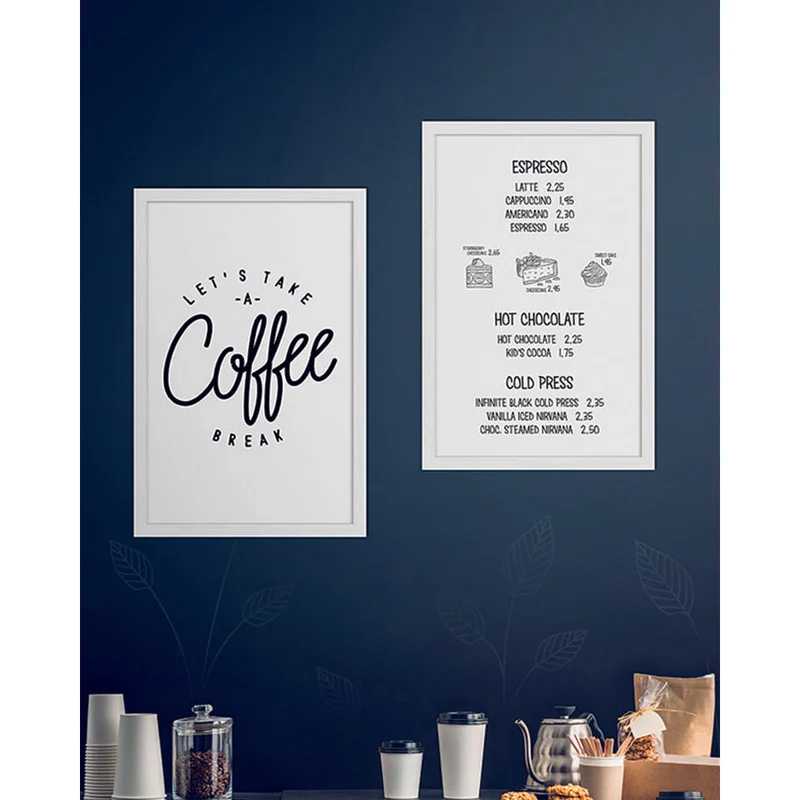 Securit® Kreidetafel mit Holzrahmen, Budget, Weiss, 30x40cm
