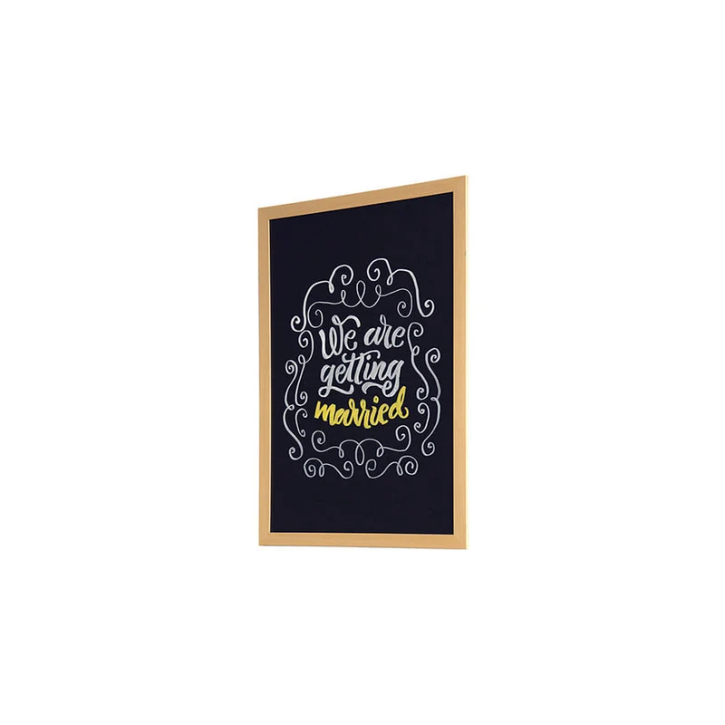 Securit® Kreidetafel mit Holzrahmen, Budget, Hellbraun, 60x80cm