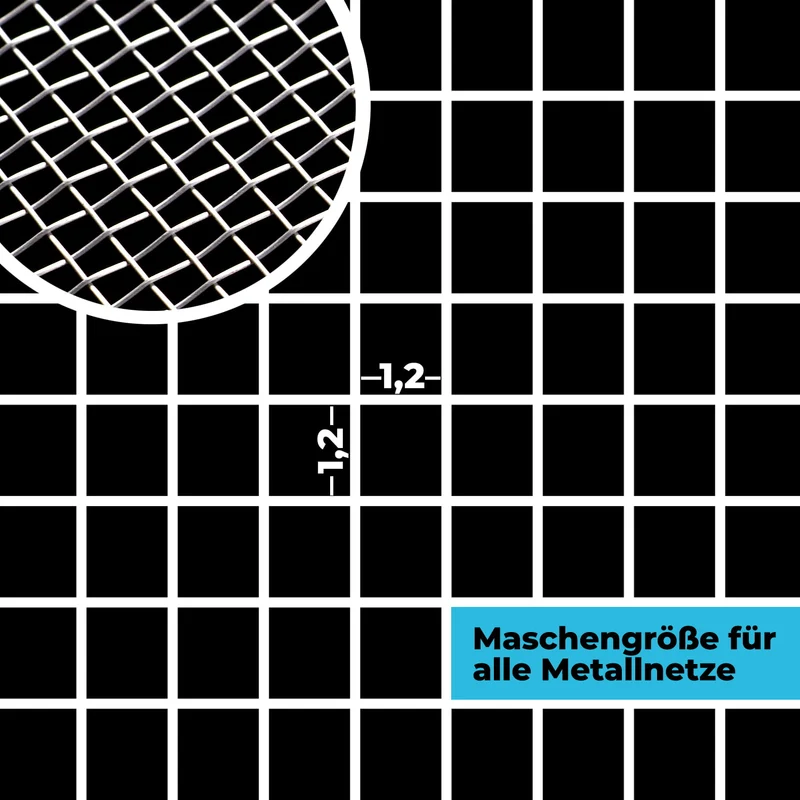 Fliegengitter Tür, Fliegengitter Fenster Edelstahl V4A Metall Meterware