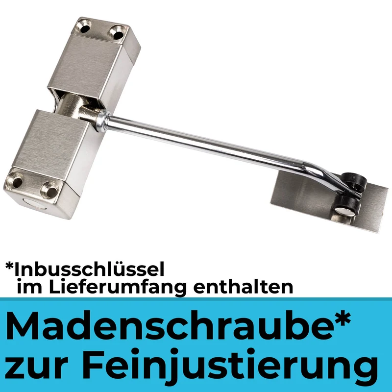 Türschließer automatisch mit Rollen & Edelstahl Gehäuse