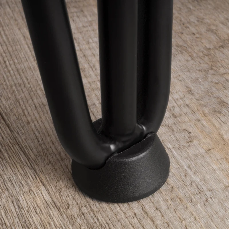 Haarnadelbeine 4x Tischbeine matt Schwarz mit 2/3 Streben Ø 12 mm