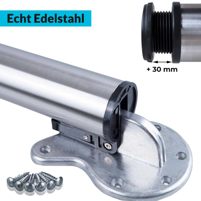 Tischbeine klappbar aus Edelstahl Tischfuß höhenverstellbar Ø50mm