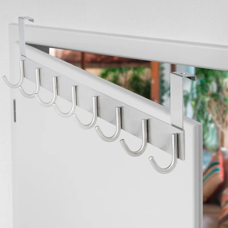 Türgarderobe zum Einhängen Edelstahl Tür Hängehaken 6 & 8 Haken