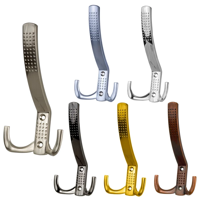 Garderobenhaken modern lang in Silber, Schwarz, Gold Optik, Kupfer Optik