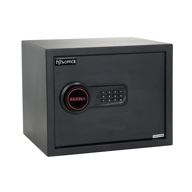 B-Ware hjh OFFICE Safe Tresor SAFE COMPACT elektronisch Geldsafe LCD Display schwarz