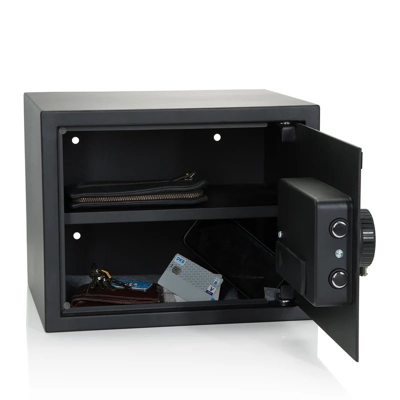 B-Ware hjh OFFICE Safe Tresor SAFE COMPACT elektronisch Geldsafe LCD Display schwarz