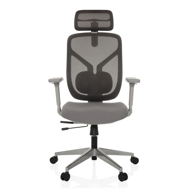 B-Ware hjh OFFICE Bürostuhl Chefsessel CASSILIS W Netzstoff grau Drehstuhl Polyester