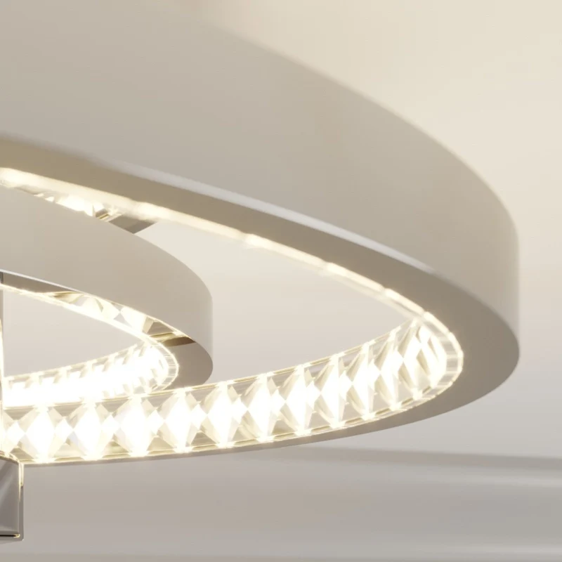 B-Ware Lucande Deckenleuchte Lampe LED Kristallleuchte Keely Kristall chromfarben 45cm