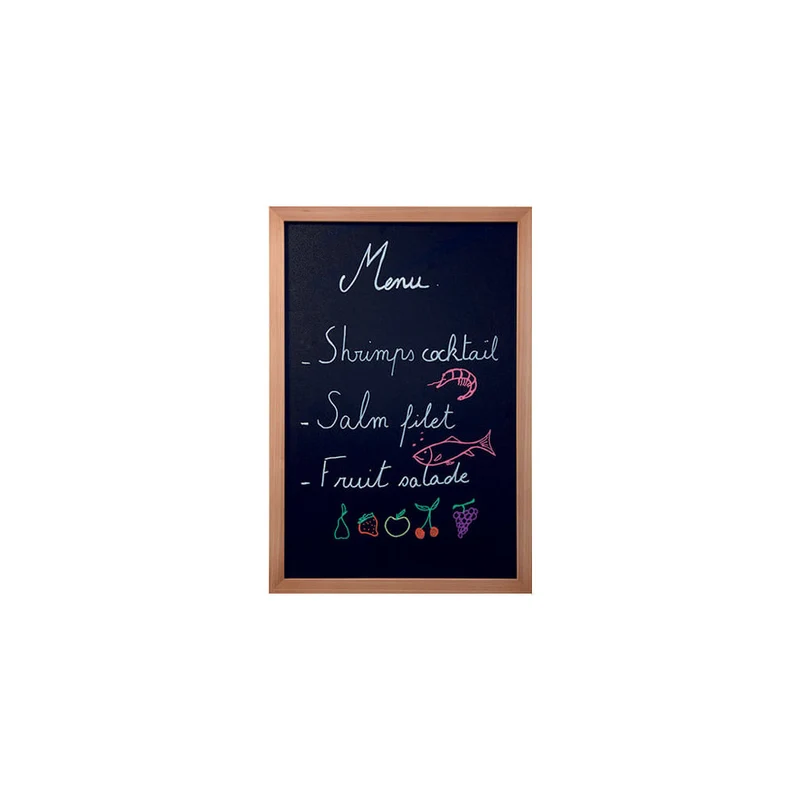 Securit® Kreidetafel mit Holzrahmen, Budget, Hellbraun, 40x60cm