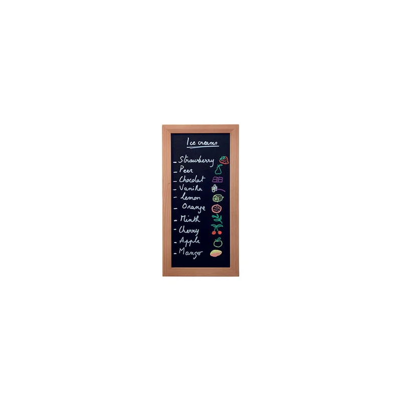 Securit® Kreidetafel mit Holzrahmen, Budget, Hellbraun, 20x40cm