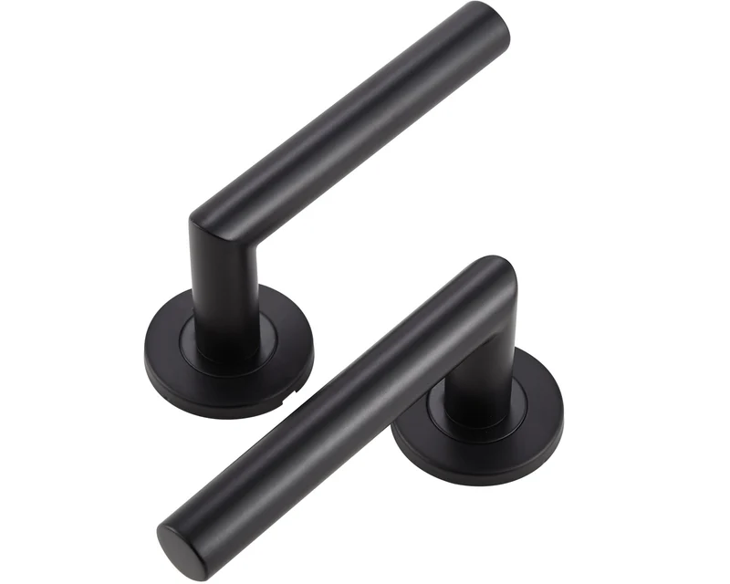 Türgriff Schwarz matt Standard aus Edelstahl Türklinken Set EMILIA