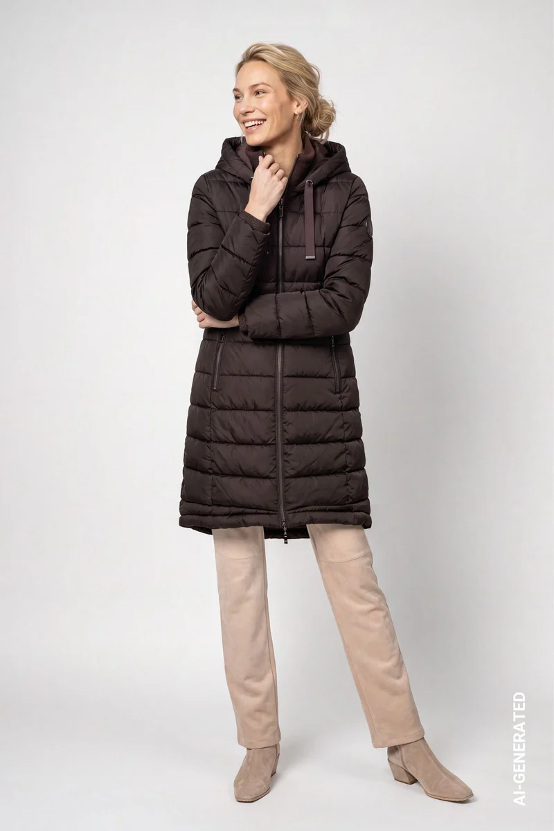 Steppmantel mit Lurex