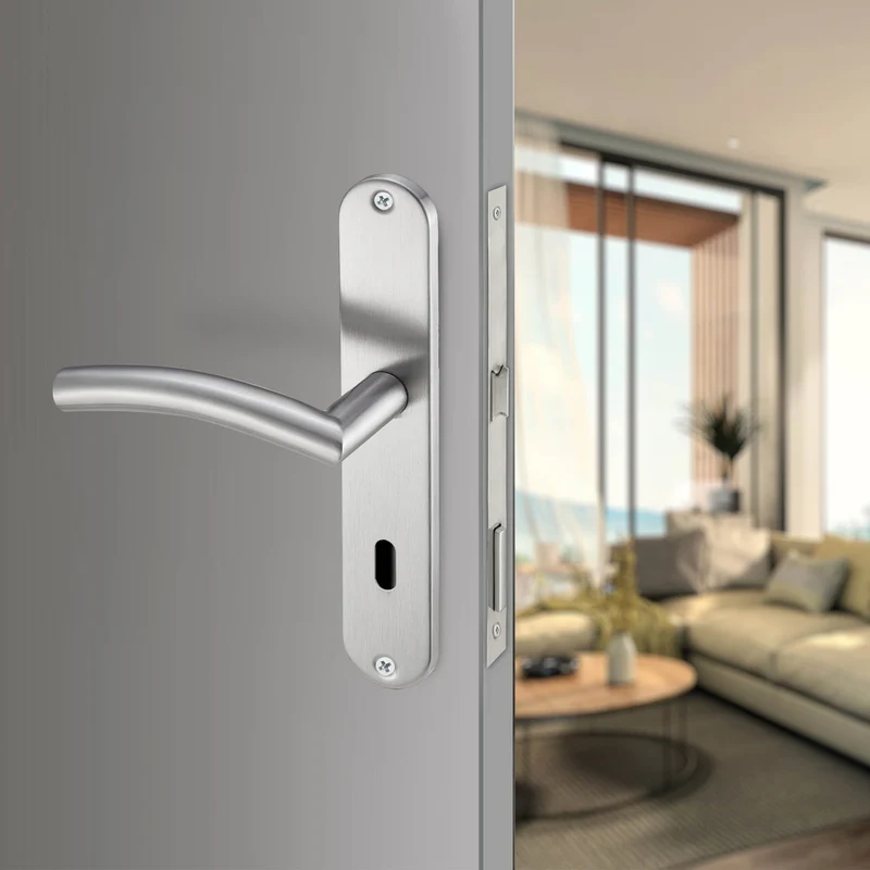 Edelstahl Türklinke für Zimmertüren Renovierungsgarnitur Set 240x50mm ELLA