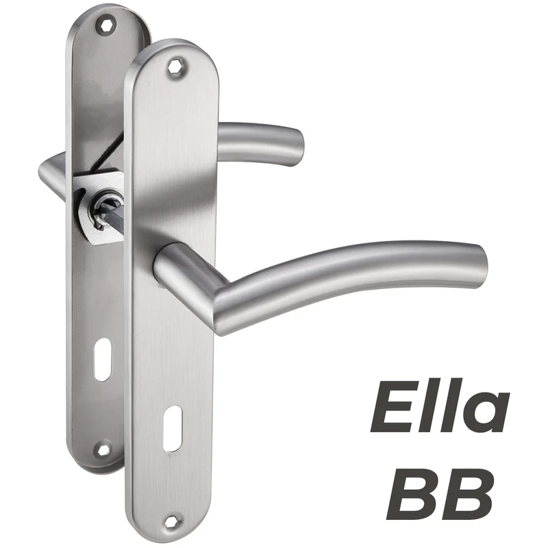 Edelstahl Türklinke für Zimmertüren Renovierungsgarnitur Set 240x50mm ELLA