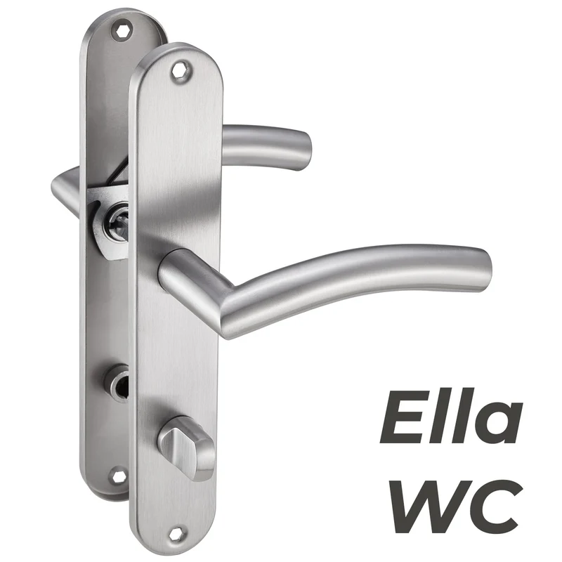Edelstahl Türklinke für Zimmertüren Renovierungsgarnitur Set 240x50mm ELLA