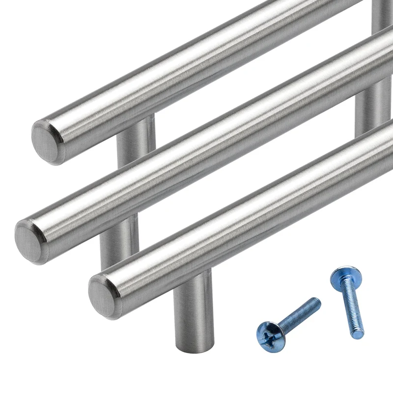 Möbelgriff Edelstahl gebürstet massiv Stangengriff Durchmesser 10mm & 12mm