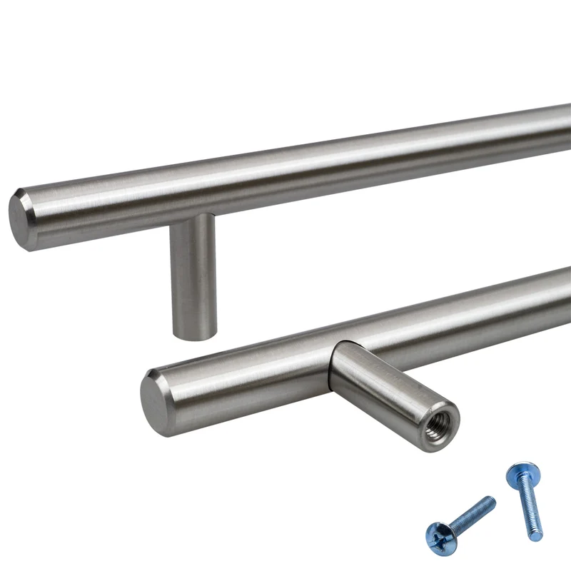 Möbelgriff Edelstahl gebürstet massiv Stangengriff Durchmesser 10mm & 12mm
