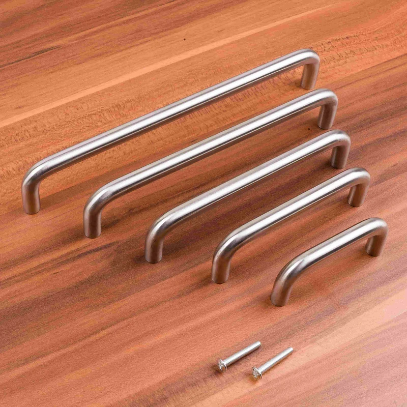 Möbelgriff Metall in Edelstahl Optik Bügelgriff 10mm Durchmesser