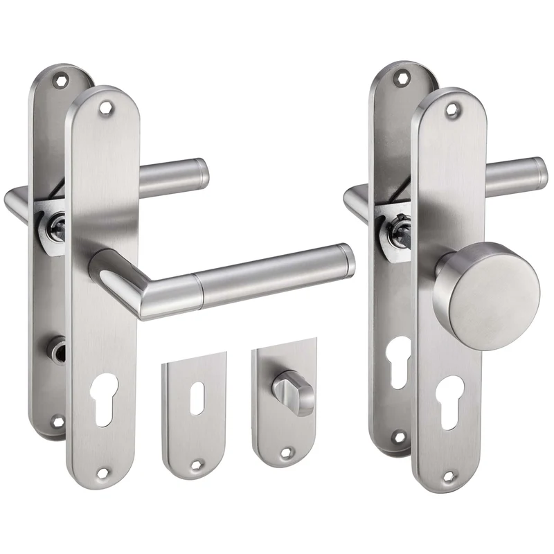 Türgriffe Standard Set aus Edelstahl Türbeschläge Langschild 235x40mm ELEN