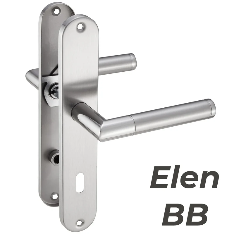 Türgriffe Standard Set aus Edelstahl Türbeschläge Langschild 235x40mm ELEN
