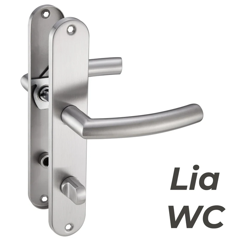 Edelstahl Türgriff Standard Set mit Bohrschablone 235x40mm LIA