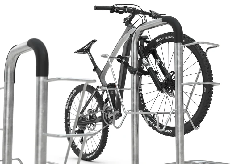 Fahrrad-Lean-To-System als Anlehnparker | Vorderradhalter