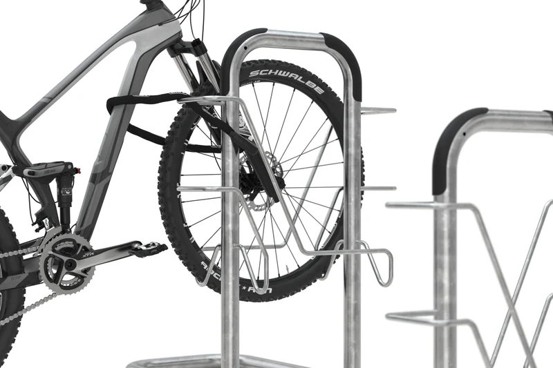Fahrrad-Lean-To-System als Anlehnparker | Vorderradhalter