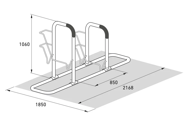 Fahrrad-Lean-To-System als Anlehnparker | Vorderradhalter