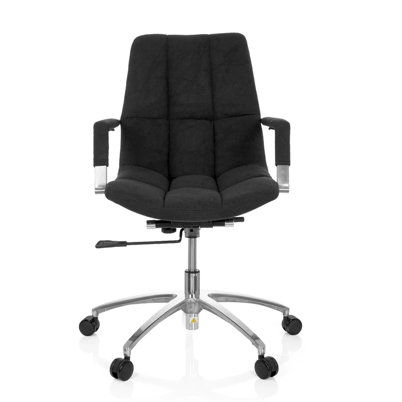 B-Ware hjh OFFICE Bürostuhl Drehstuhl SARANTO Stuhl Stoff schwarz Armlehnen Rollen