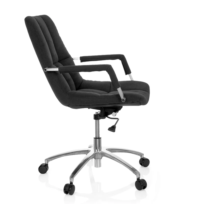 B-Ware hjh OFFICE Bürostuhl Drehstuhl SARANTO Stuhl Stoff schwarz Armlehnen Rollen