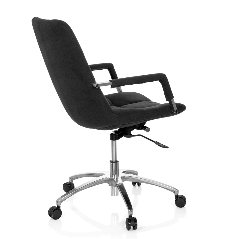B-Ware hjh OFFICE Bürostuhl Drehstuhl SARANTO Stuhl Stoff schwarz Armlehnen Rollen