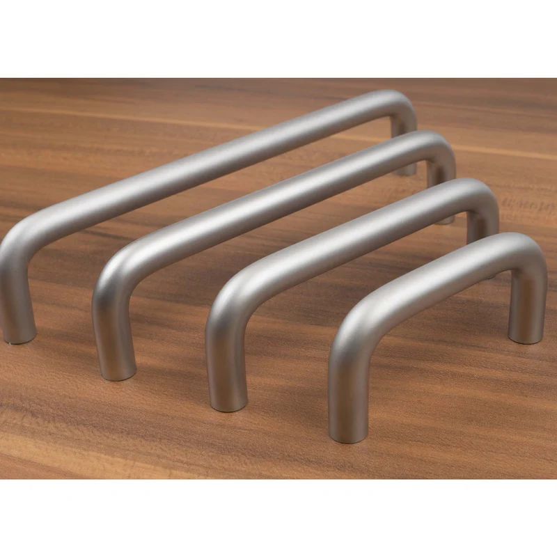 Möbelgriffe aus Metall in Chrom matt Bügelgriffe 10mm Durchmesser