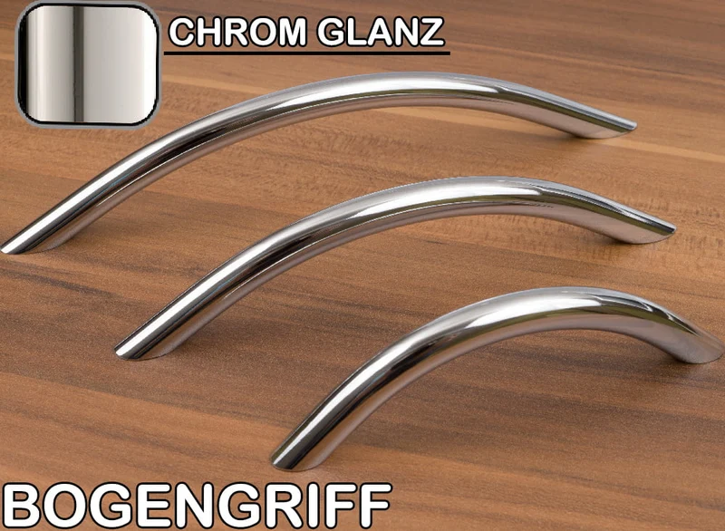 Möbelgriff Metall Bogengriff Hochglanz 10mm Durchmesser