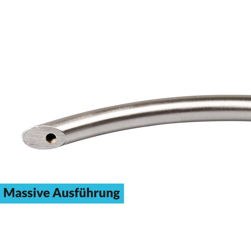 Möbelgriff Metall Bogengriff in Edelstahl Optik 10mm Durchmesser