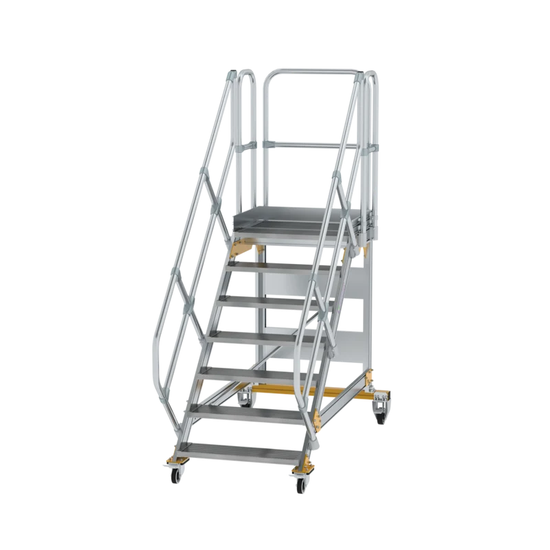 Plattformtreppe 45° fahrbar von MUNK Stufenbreite 800 mm
