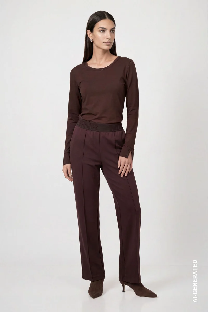 Langarmshirt mit Strassdetails