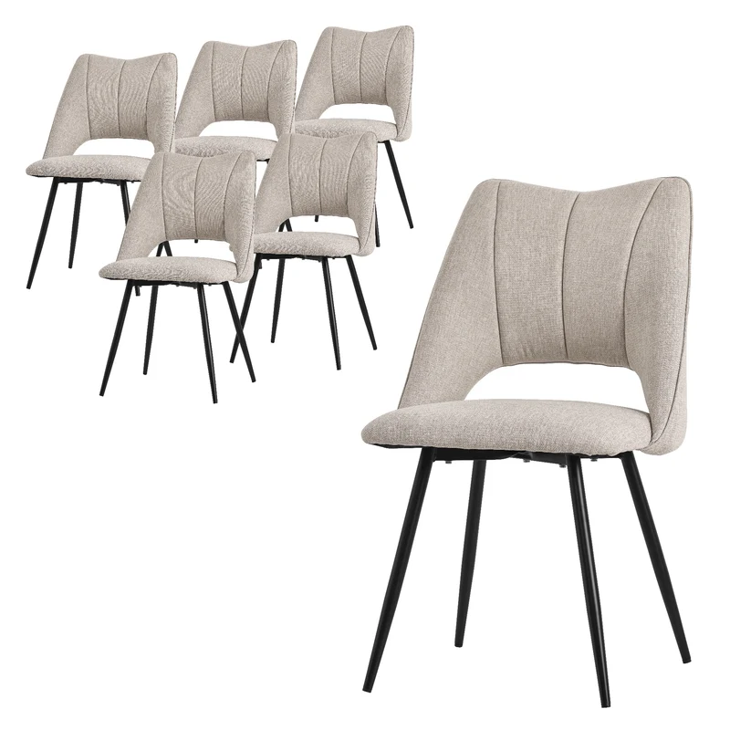 Esszimmerstuhl Küchenstuhl 2er Set gepolstert mit offenem Rücken ML-Design